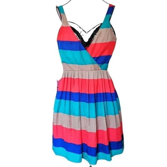 🌲🌲🌲flash sale✨ ❗Jack striped multicolor dress size XS - Picture 1 of 4